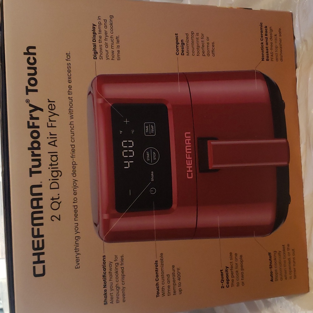 CHEFMAN TURBO FRY DIGITAL AIR FRYER NWOT (DUPLICATE GIFT) "FINAL PRICE" - Picture 2 of 7
